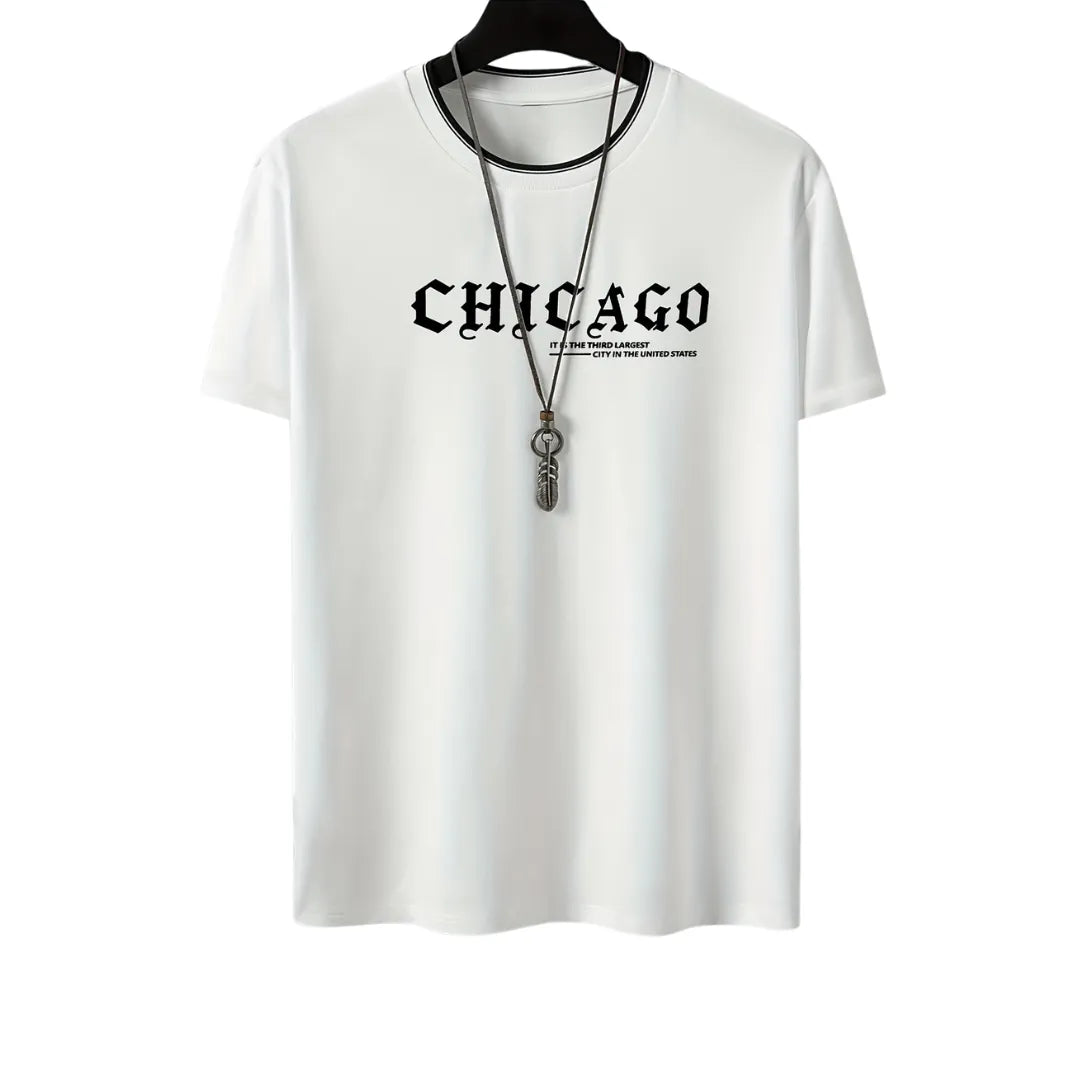 Herren Grafik-T-Shirt Chicago mit Kurzarm